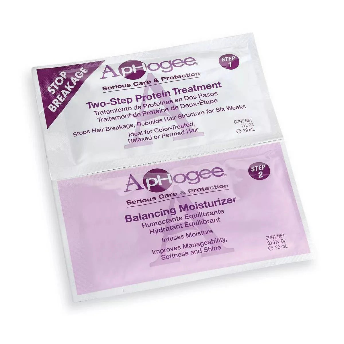 Aphogee Two Step Treatment & Balancing Moisturizer 1oz & 0.75oz