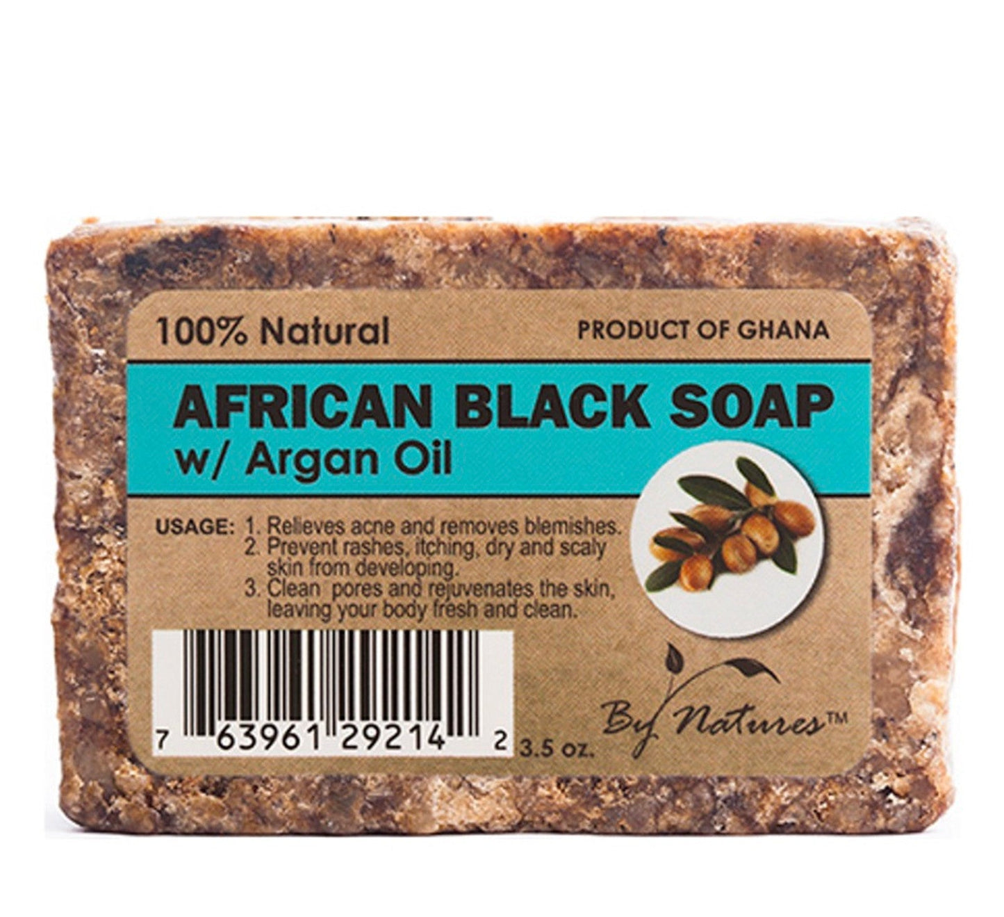 SAVON NOIR AFRICAIN BY NATURES À L'HUILE D'ARGAN 100G