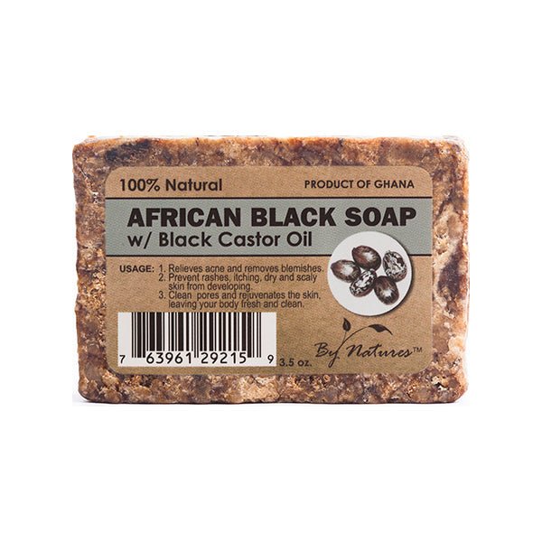 SAVON NOIR AFRICAIN BY NATURES À L'HUILE DE RICIN 3,5 OZ