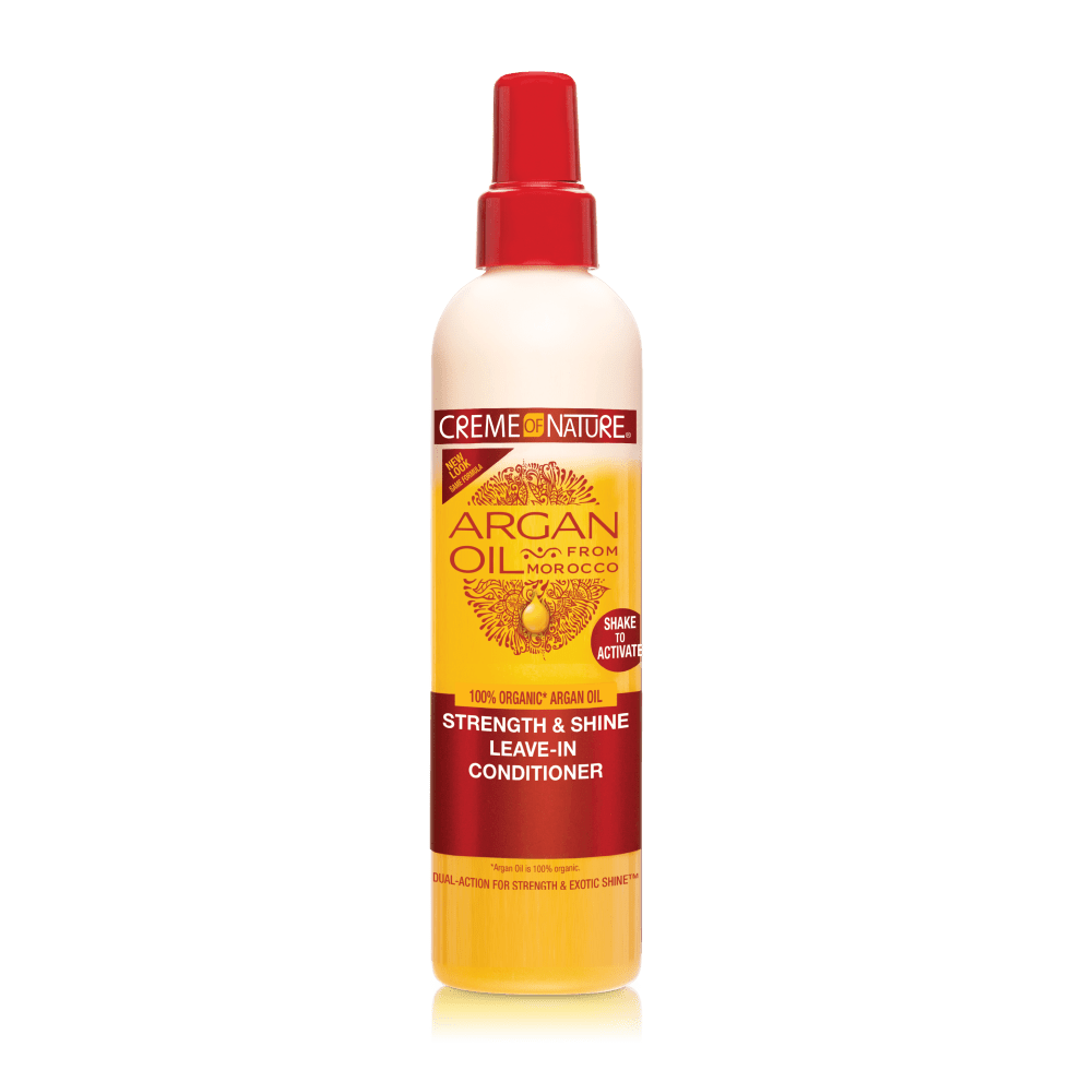 CRÈME OF NATURE HUILE D'ARGAN APRÈS-SHAMPOOING SANS RINÇAGE FORCE ET BRILLANCE 250 ML