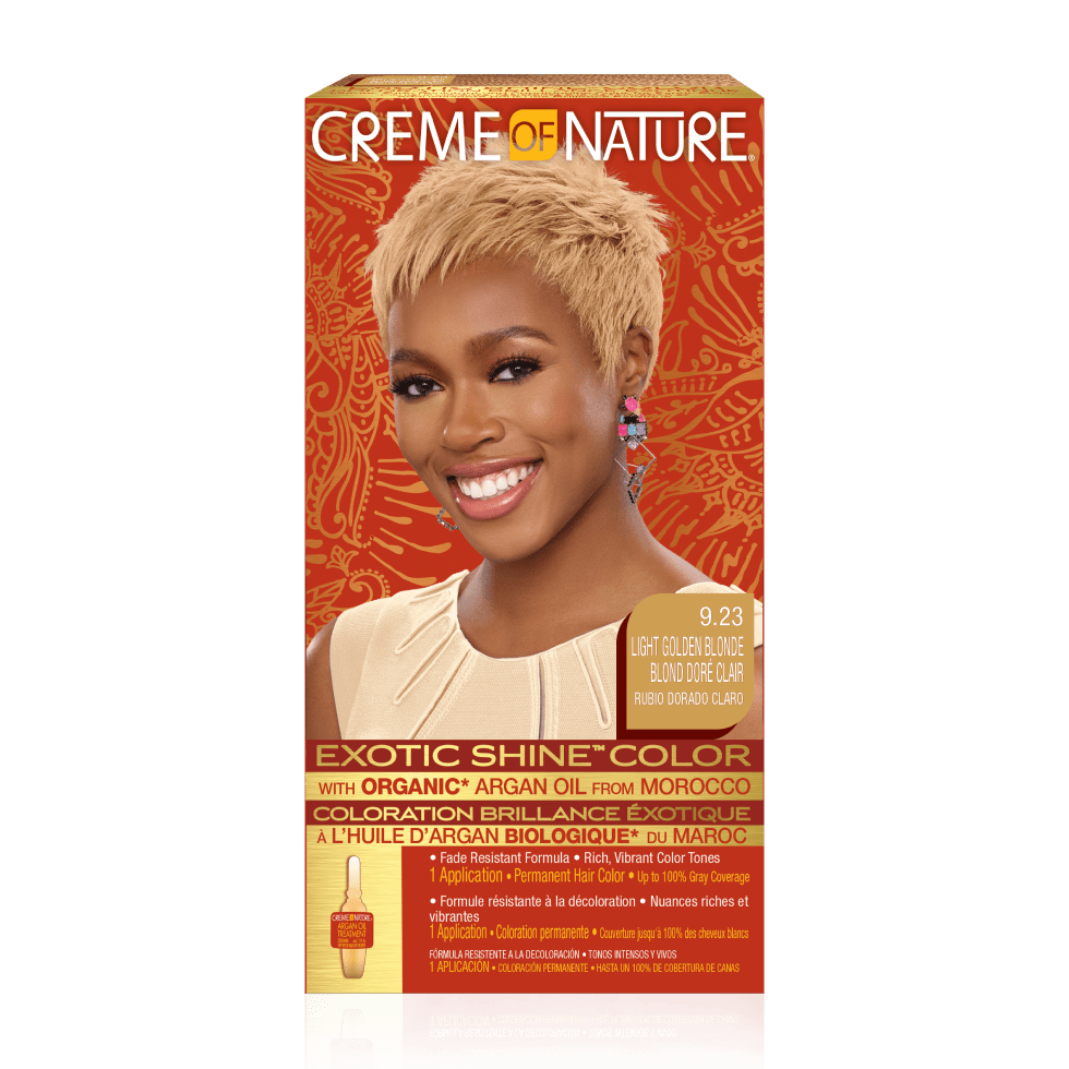 CREME OF NATURE COULEUR ÉCLAT EXOTIQUE 9.23 - BLOND CLAIR DORÉ