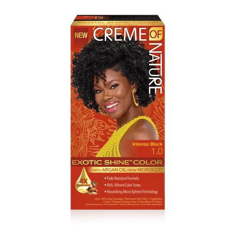 CREME OF NATURE COULEUR ÉCLAT EXOTIQUE NOIR INTENSE 1.0