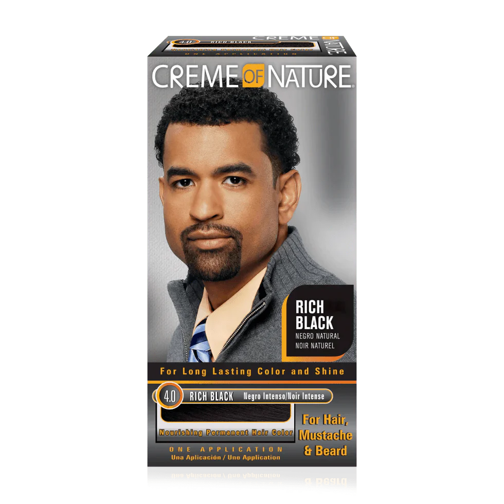 CREME OF NATURE COLORATION PERMANENTE NOURRISSANTE NOIR RICHE 4.0