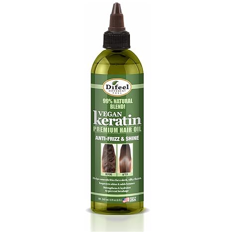 HUILE CAPILLAIRE PREMIUM À LA KÉRATINE VÉGANE DI FEEL 8 OZ