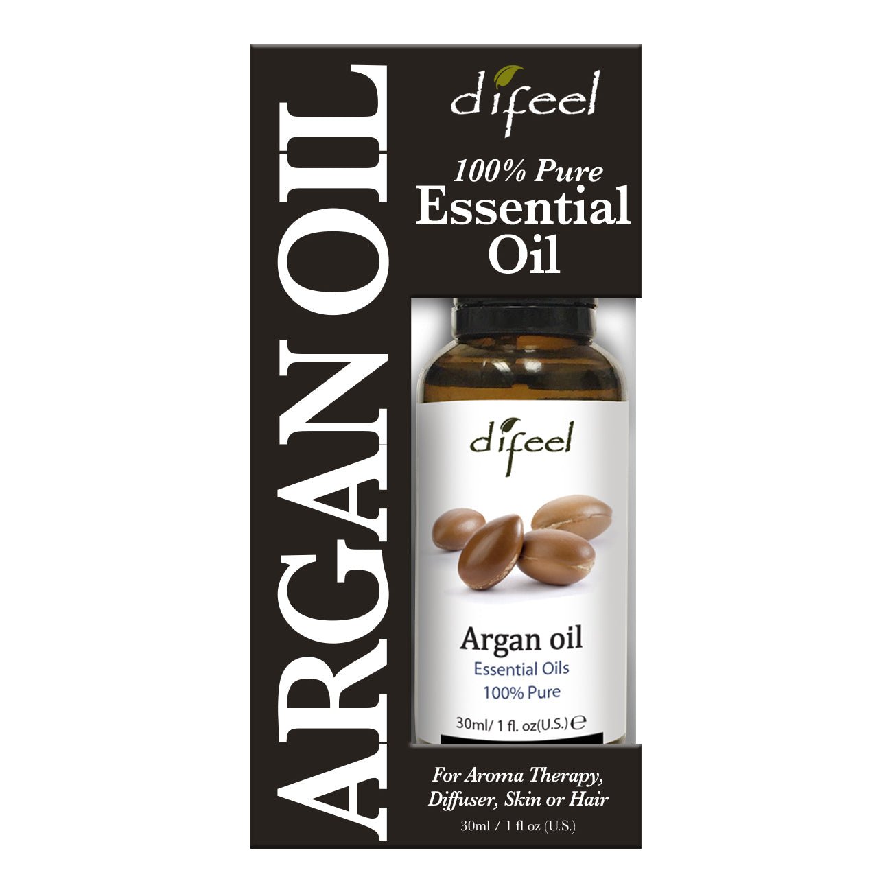 HUILE ESSENTIELLE 100 % PURE DIFEEL – Huile d'argan, en boîte de 30 ml