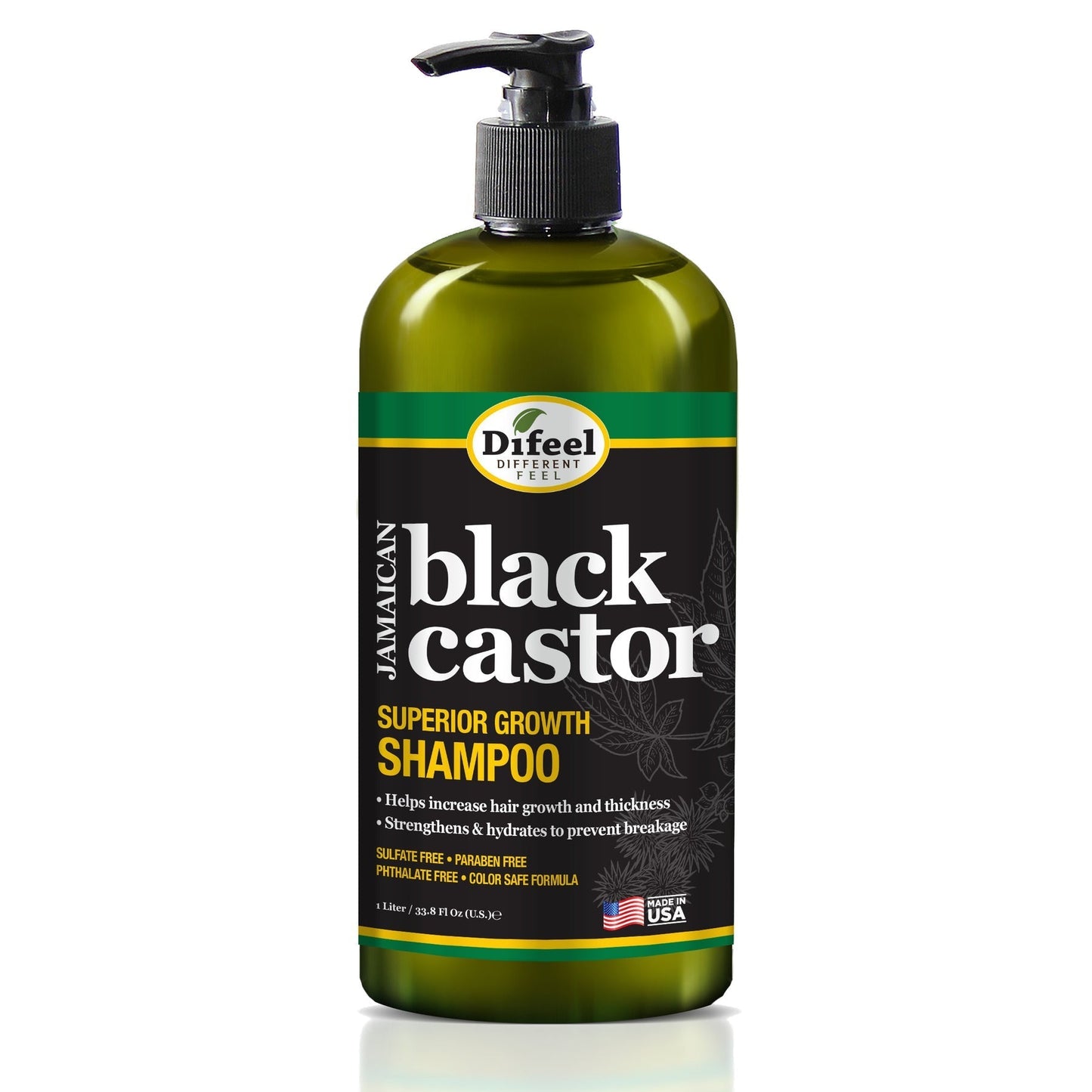 Difeel Superior Growth Shampoing à l'huile de ricin noire de Jamaïque 999 ml.