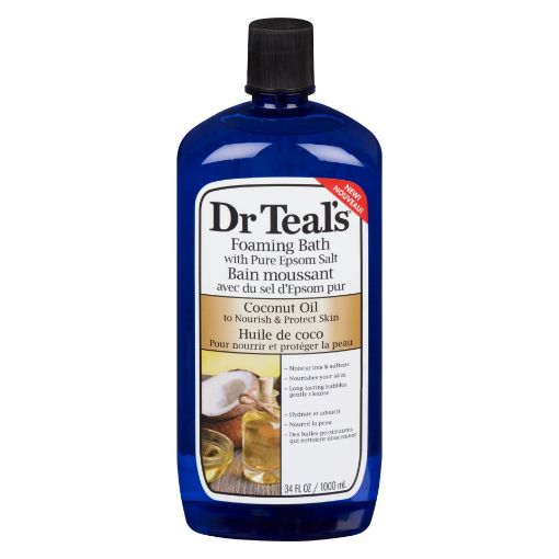 BAIN MOUSSANT DR TEAL'S AVEC DU SEL D'EPSOM PUR - HUILE DE COCO 34 OZ