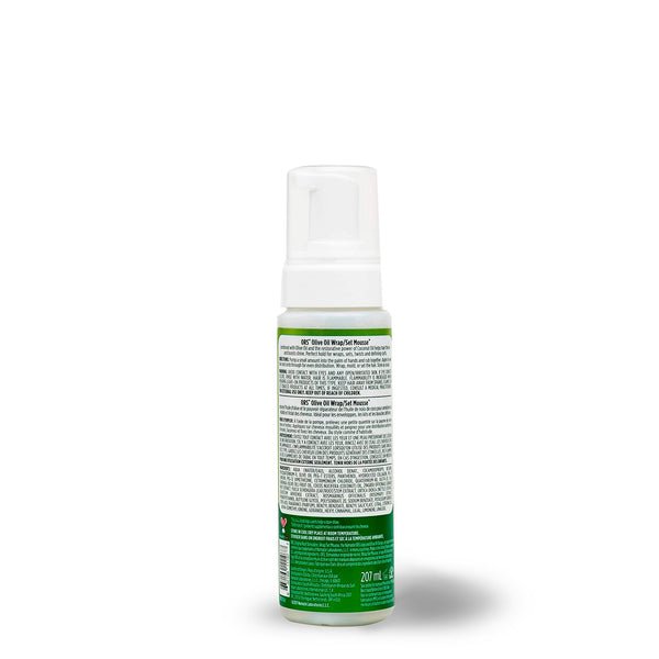 Mousse Coiffante Éclat Réparateur ORS Olive Oil Hold & Shine Wrap Set enrichie à l'huile de noix de coco 207ml