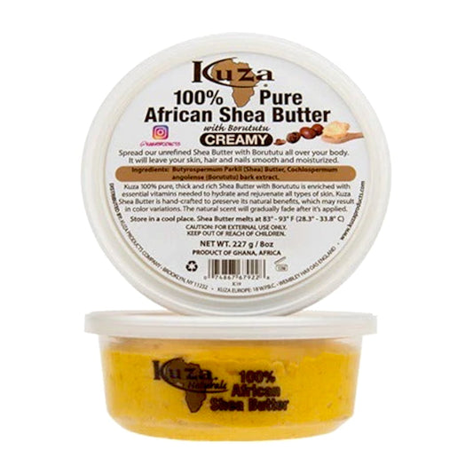 KUZA 100% PURE AFRICAN SHEA BUTTER CREAMY 8OZ