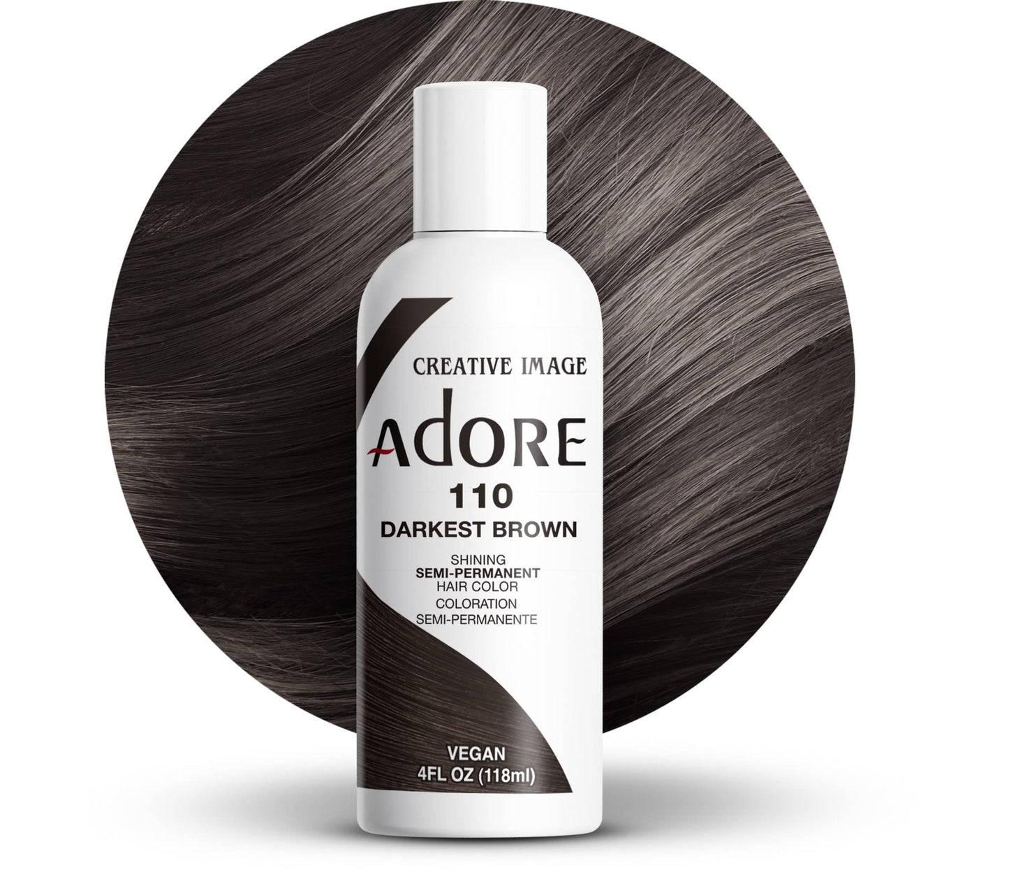 ADORE COLORATION CHEVEUX SEMI-PERMANENTE MARRON FONCÉ 110 118ML