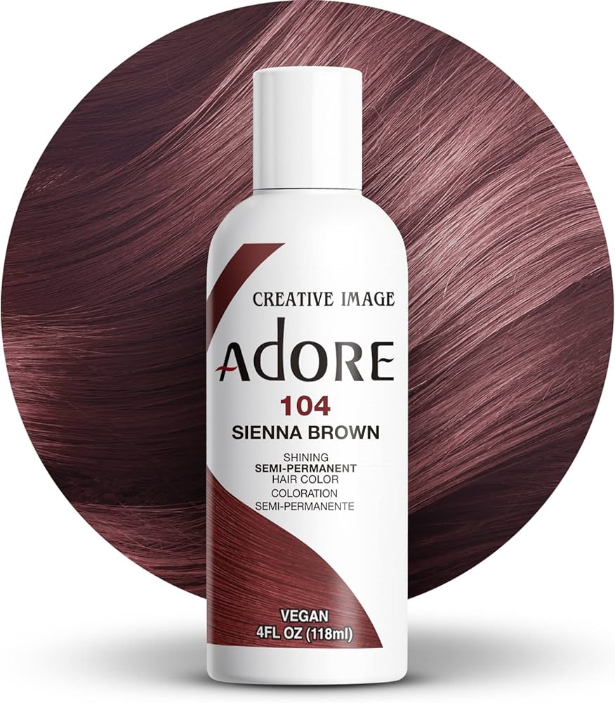 COLORATION SEMI-PERMANENTE ADORE - 104 BRUN SIENNA 4OZ