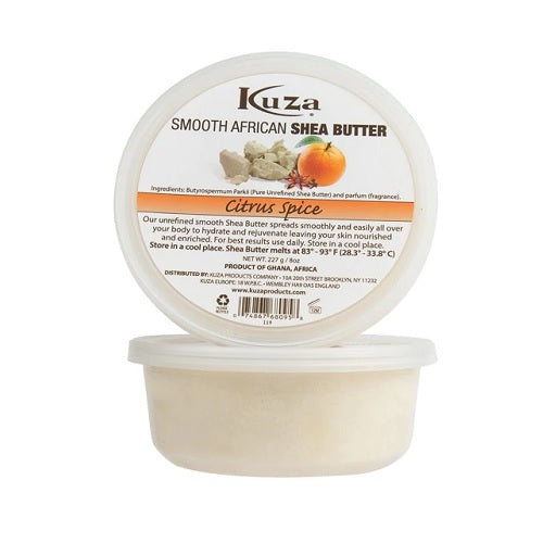 KUZA SMOOTH AFRICAN SHEA BUTEER - CITRUS SPICE 8OZ