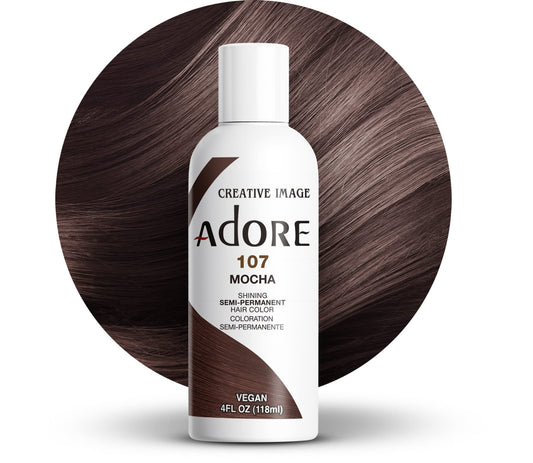 ADORE SEMI-PERMANENT HAIR COLOR - 107 MOCHA 4OZ