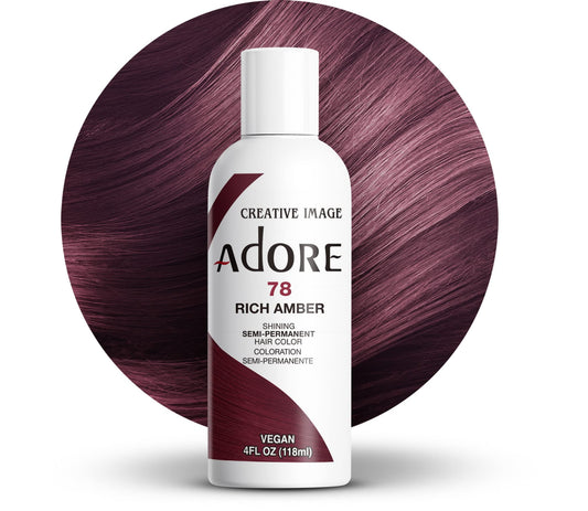 ADORE SEMI-PERMANENT HAIR COLOR - 78 RICH AMBER 4OZ