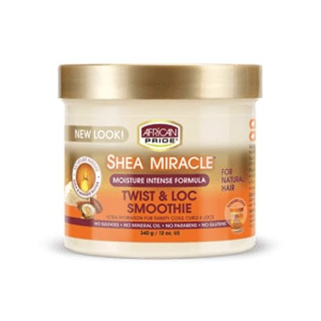 AFRICAN PRIDE SHEA MIRACLE CRÈME COIFFANTE CHEVEUX BOUCLÉS ET NATTES 340G