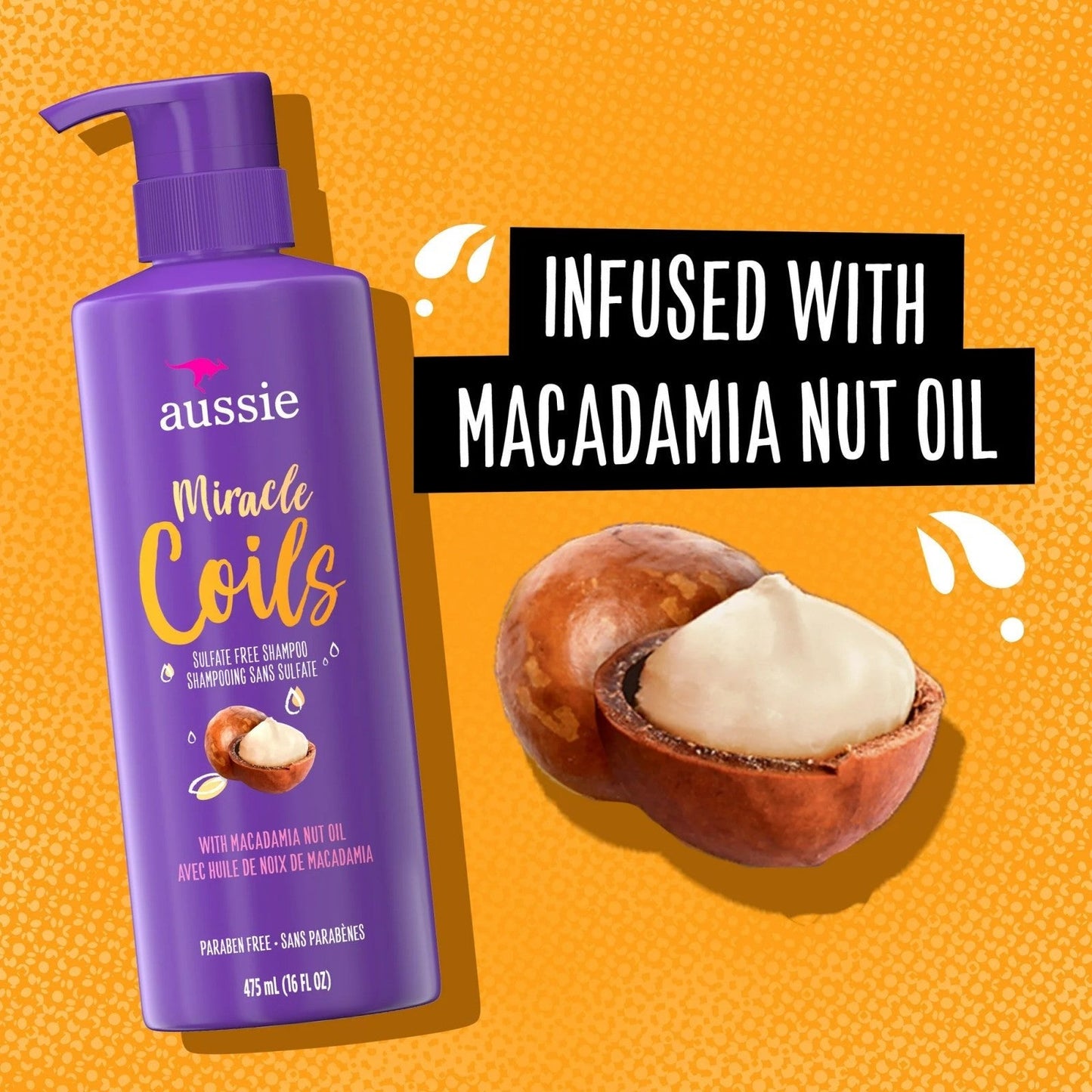 AUSSIE MIRACLE COILS SHAMPOOING SANS SULFATE 475ML