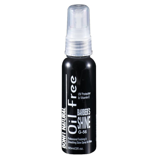 BONFI NATURAL OIL FREE BARBER'S SHINE G-56 PRO FINISHING & SMOOTHING SPRAY 2OZ
