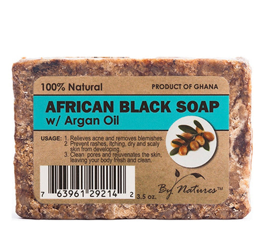 SAVON NOIR AFRICAIN BY NATURES À L'HUILE D'ARGAN 100G
