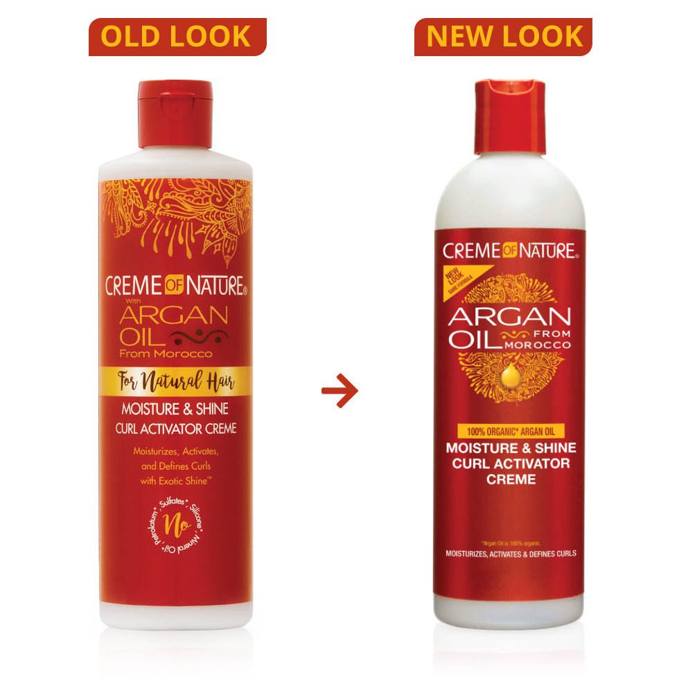 CREME OF NATURE Crème activatrice de boucles hydratation et brillance à l'huile d'argan 340 g