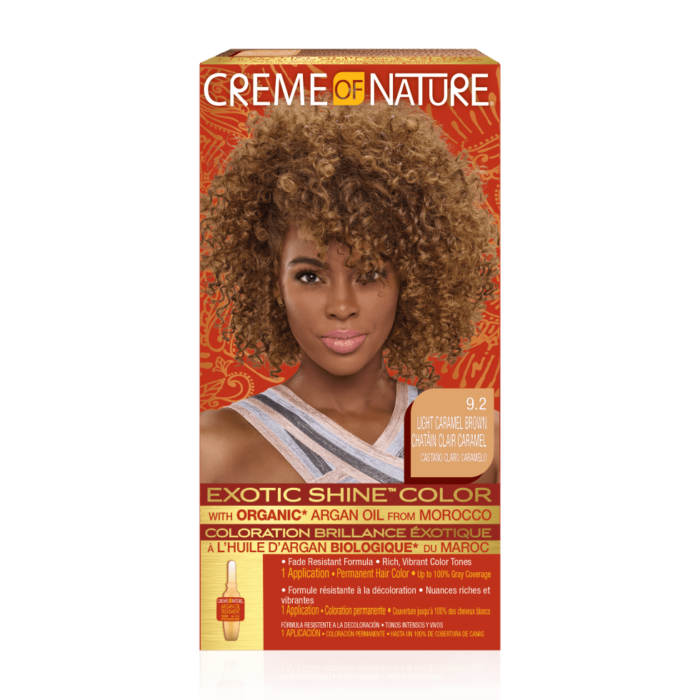 CREME OF NATURE EXOTIC SHINE COLOR - 9.2 CHÂTAIN CLAIR CARAMEL