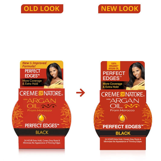 CREME OF NATURE WITH ARGAN OIL FROM MOROCCO PERFECT EDGES BLACK 2.25oz