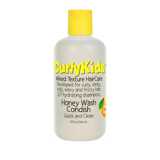 CURLY KIDS HONEY WASH CONDISH 2N1 SHAMPOO CURLYKIDS  8oz