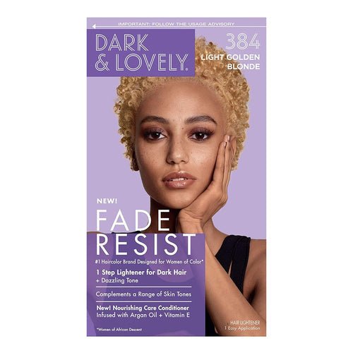 DARK & LOVELY Fade Resist Hair Color Kit 384 - LIGHT GOLDEN BLONDE