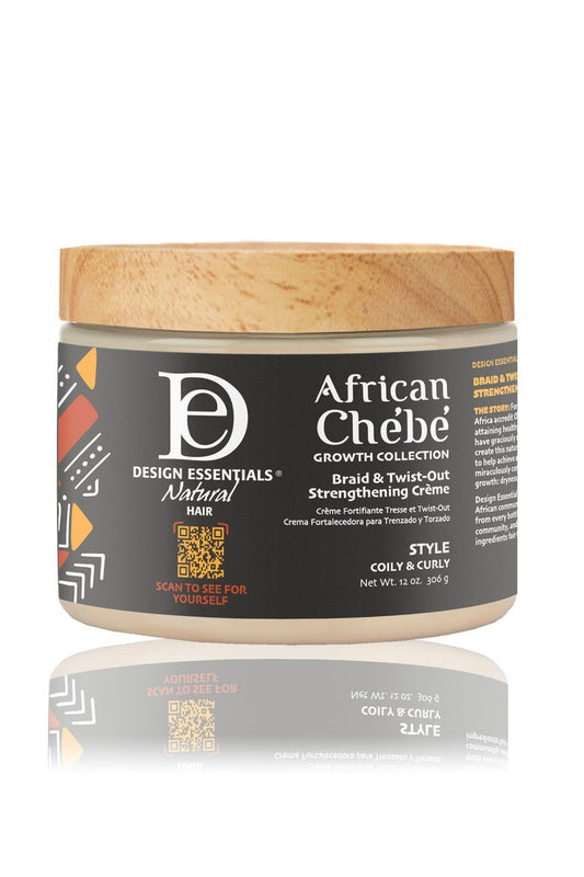 DESIGN ESSENTIALS AFRICAN CHEBE BRAID & TWIST OUT STRENGTHENING CREME 12OZ