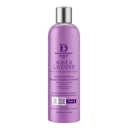 DESIGN ESSENTIALS Agave & Lavande Shampoing Hydratant et Fortifiant 12OZ