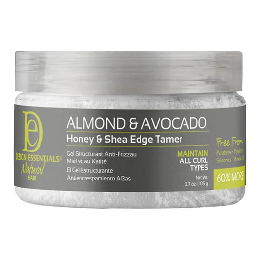 DESIGN ESSENTIALS ALMOND & AVOCADO HONEY & SHEA EDGE TAMER 3.7OZ