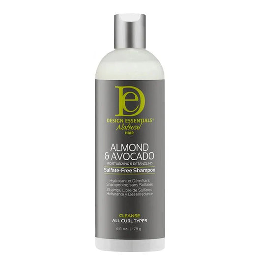 DESIGN ESSENTIALS ALMOND & AVOCADO SULFATE FREE SHAMPOO 6OZ