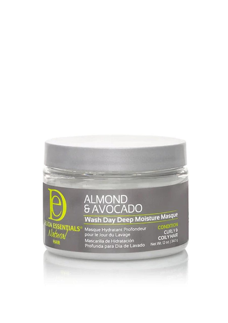 MASQUE HYDRATANT INTENSE DESIGN ESSENTIALS AMANDE ET AVOCAT POUR JOUR DE LAVAGE 340G