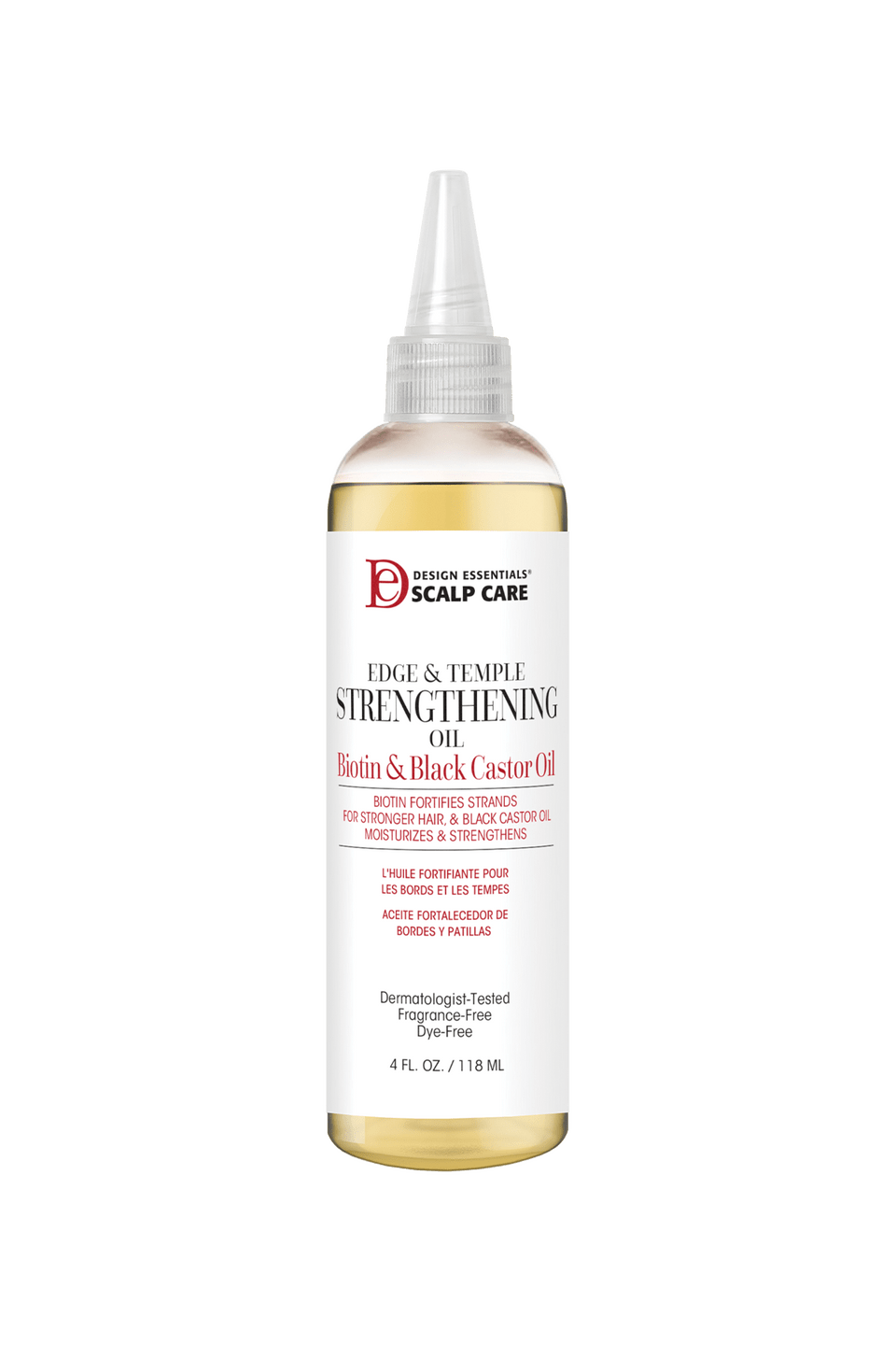 DESIGN ESSENTIALS Soin du cuir chevelu Huile fortifiante pour les bords et les tempes 118 ml
