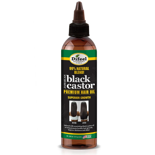 HUILE CAPILLAIRE DE RICIN NOIR DE LA JAMAÏQUE DE QUALITÉ SUPÉRIEURE DIFEEL 8OZ