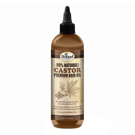 HUILE CAPILLAIRE DE RICIN PREMIUM 99% NATURELLE DIFEEL 7.78 OZ