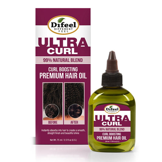 HUILE CAPILLAIRE PREMIUM DIFEEL 99% NATURELLE ULTRA BOUCLES - HUILE CAPILLAIRE ACTIVATRICE DE BOUCLES 75 ml