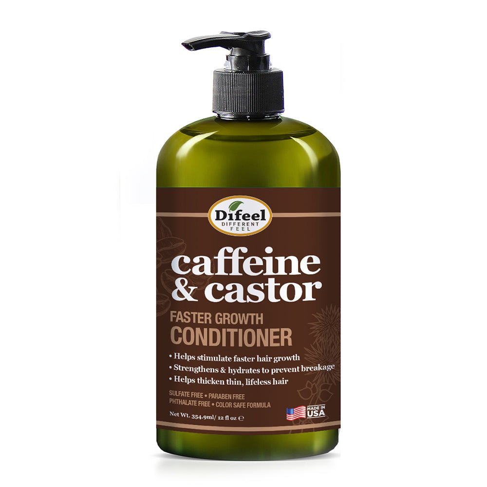 Revitalisant DIFEEL à la caféine et à l'huile de ricin pour une pousse des cheveux plus rapide 355 ml