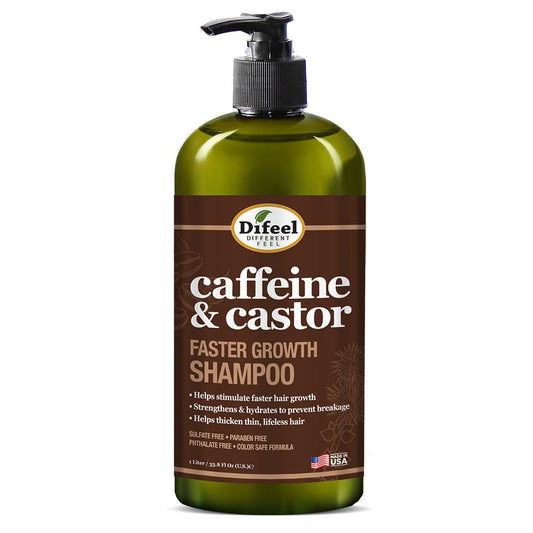 DIFEEL SHAMPOOING ACCÉLÉRATEUR DE POUSSE CAFÉINE & RICIN 1L