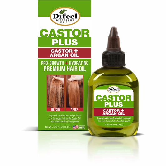 DIFEEL HUILE DE RICIN PLUS RICIN & ARGAN 2.5OZ