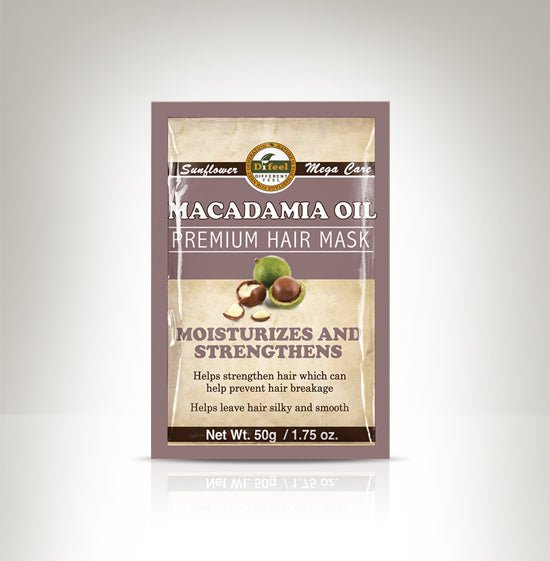 Masque Capillaire Revitalisant Profond Premium DIFEEL - Huile de Macadamia 50 ml