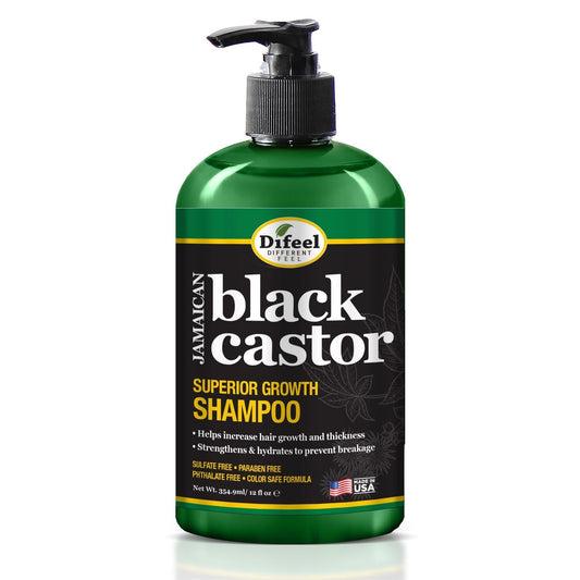 DIFEEL Shampoing Huile de Ricin Noire Jamaïcaine Croissance Supérieure 12OZ