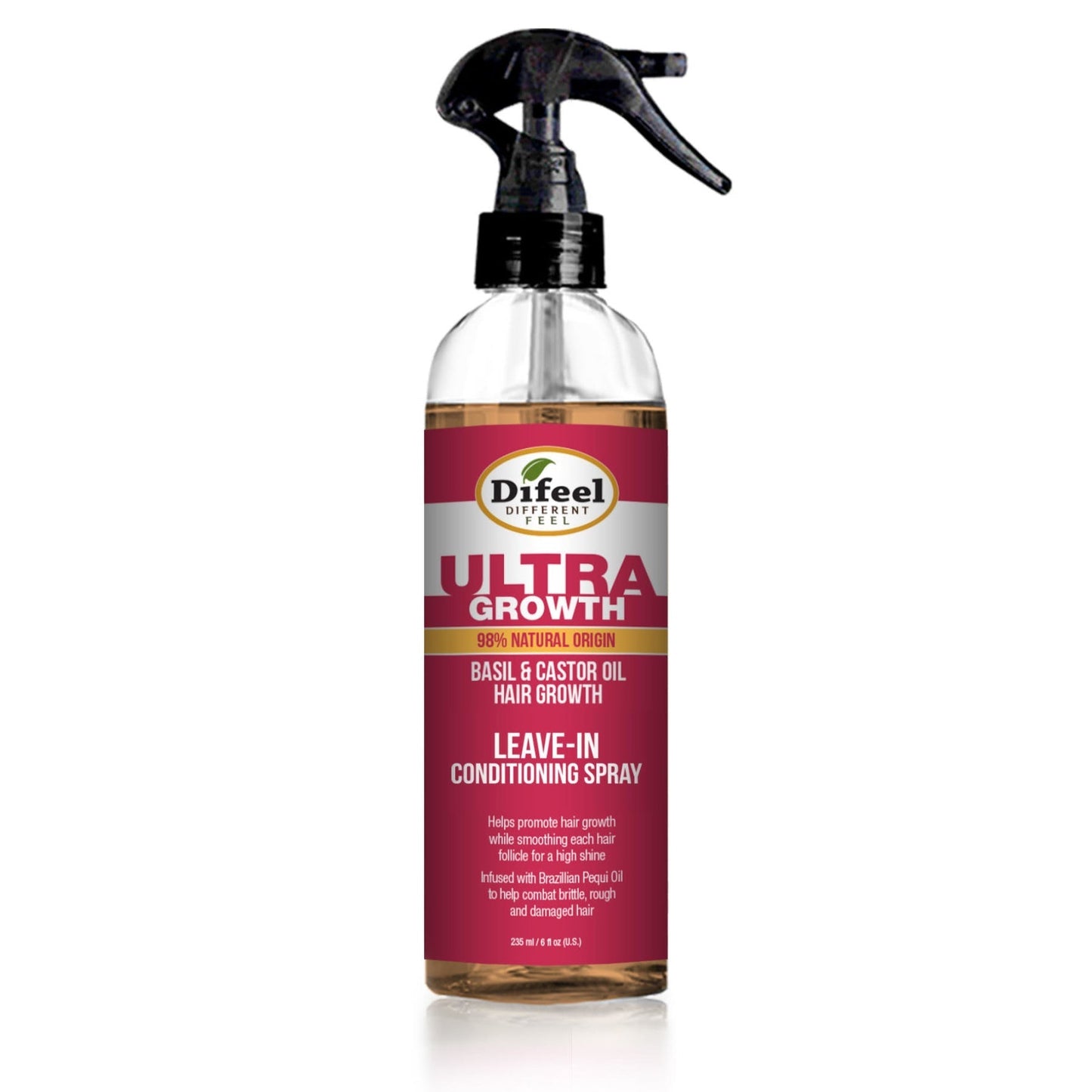 DIFEEL Ultra Growth Basil & Castor Hair Oil Leave in Conditioning Spray 6 oz