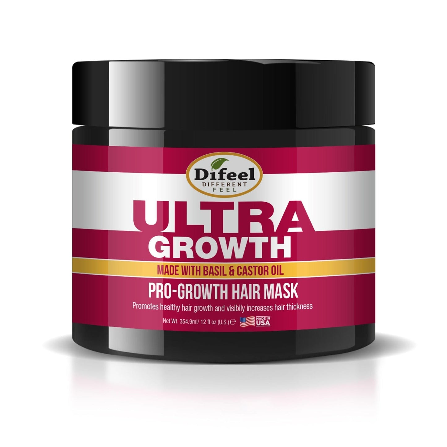 Masque capillaire DIFEEL Ultra Growth Basilic & Huile de ricin pro-croissance 340 g