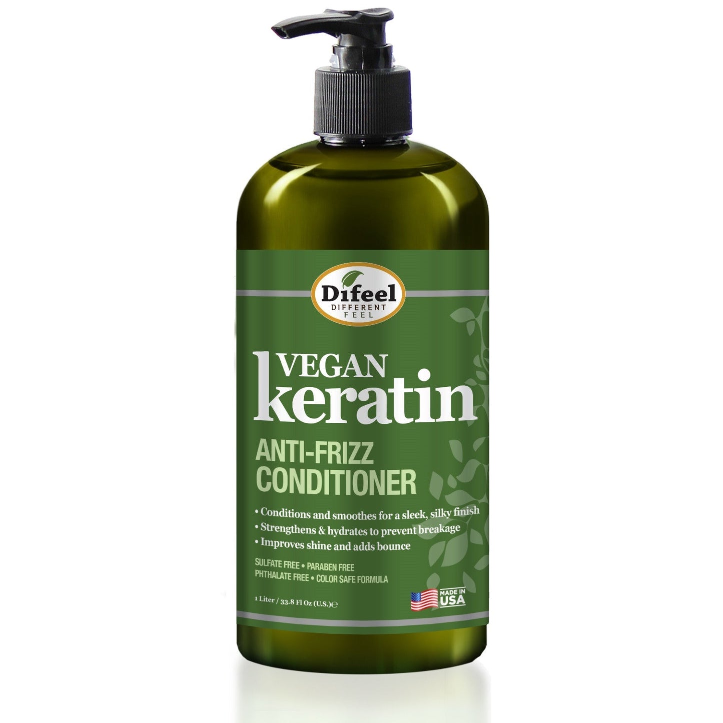 DIFEEL Après-shampooing végétalien anti-frisottis à la kératine 33,8 oz
