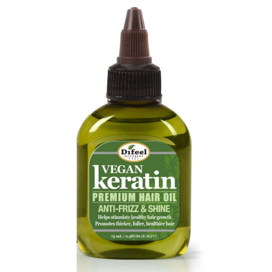 Huile capillaire DIFEEL Vegan Kératine Premium - Anti-frisottis & Brillance 75 ml