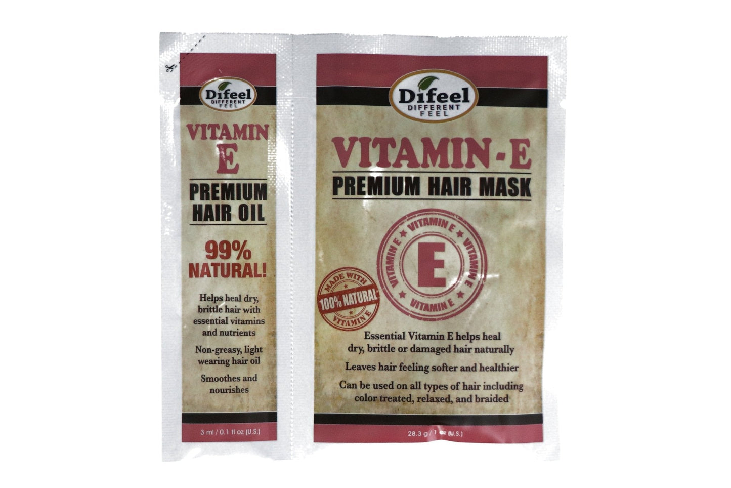 HUILE ET MASQUE CAPILLAIRE DIFEEL VITAMINE E 3ML+28.3G