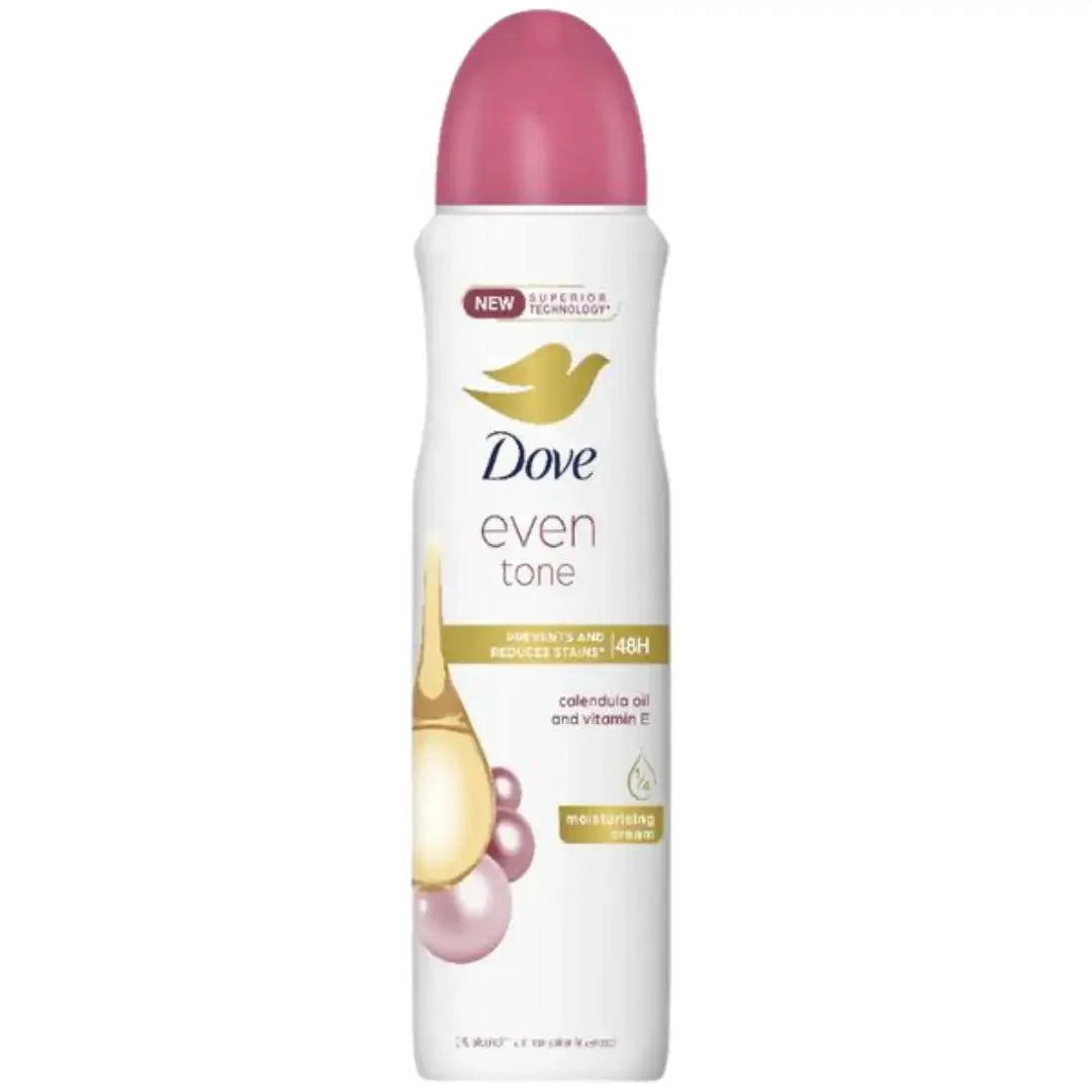 VAPORISATEUR ANTITRANSPIRANT DOVE UNIFORMITÉ DU TEINT – HUILE DE CALENDULA ET VITAMINE E 141 g