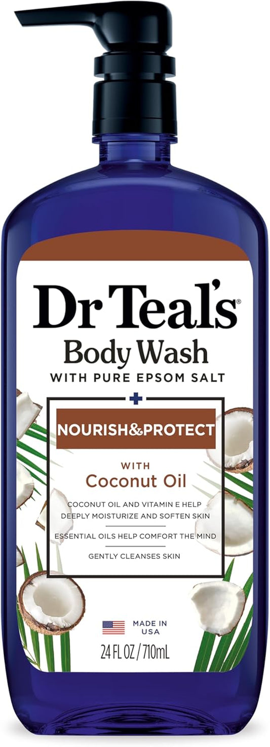 DR TEAL'S BODY WASH COCONUT OIL 24OZ