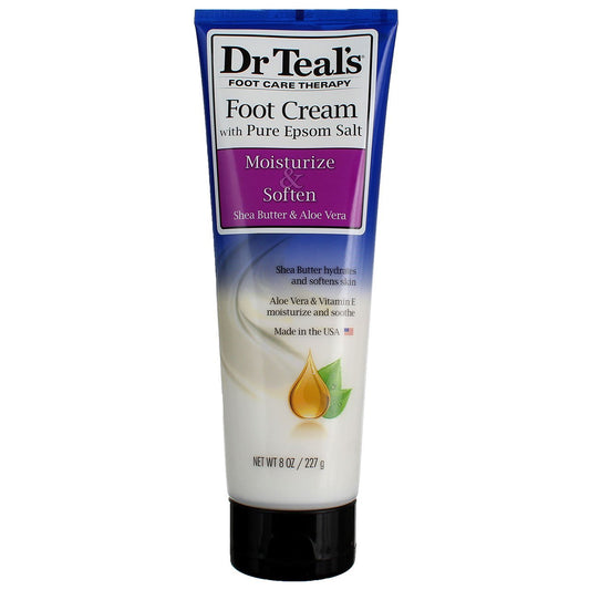 DR TEAL'S FOOT CREAM MOISTURIZE & SOFTEN SHEA BUTTER 8OZ