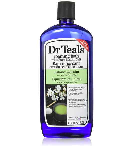 DR TEALS FOAMING BATH W/ PURE EPSOM SALT BALANCE & CALM - MATCHA GREEN TEA 34OZ